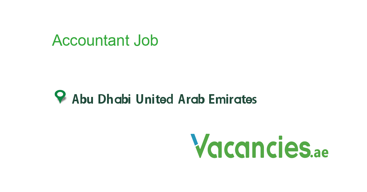 Accountant job in in Abu Dhabi United Arab Emirates Ref. 113660