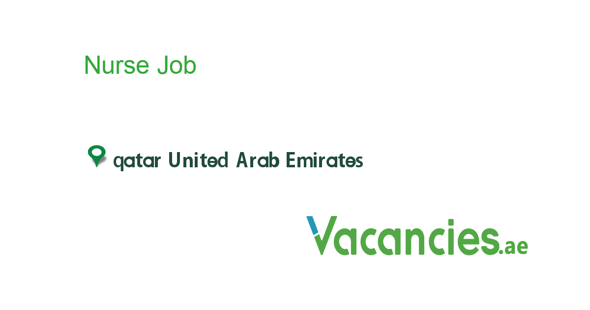 Nurse job in in qatar United Arab Emirates Ref. 118401
